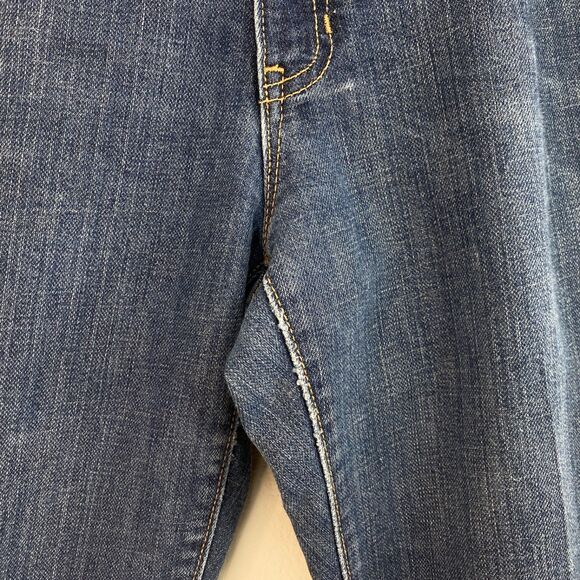 Woman's GAP Curvy Flare Blue Jeans Size 10 Mid Rise 34/31 Ankle 5 Pockets - Picture 5 of 16